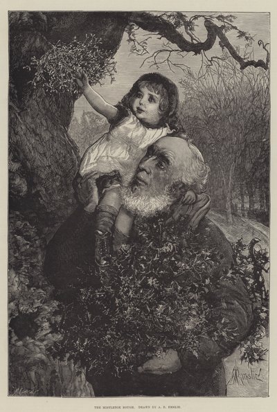 The Mistletoe Bough by Alfred Edward Emslie